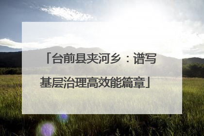 台前县夹河乡：谱写基层治理高效能篇章