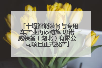 十堰智能装备与专用车产业再添劲旅 思诺威装备（湖北）有限公司项目正式投产