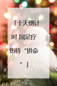 十天倒计时 国足疗伤待“拼命”