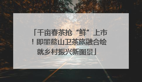 千亩春茶抢“鲜”上市！即墨鳌山卫茶旅融合绘就乡村振兴新图景