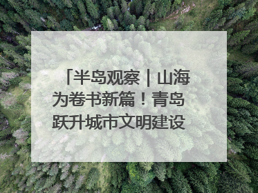 半岛观察｜山海为卷书新篇！青岛跃升城市文明建设“新航线”