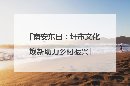 南安东田：圩市文化焕新助力乡村振兴