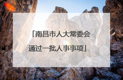 南昌市人大常委会通过一批人事事项