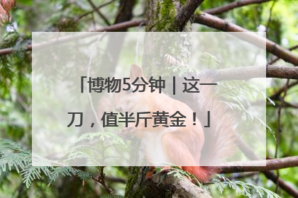 博物5分钟｜这一刀，值半斤黄金！