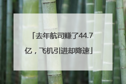 去年航司赚了44.7亿，飞机引进却降速