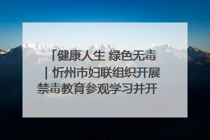 健康人生 绿色无毒｜忻州市妇联组织开展禁毒教育参观学习并开展主题党日活动