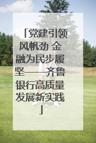 党建引领风帆劲 金融为民步履坚——齐鲁银行高质量发展新实践