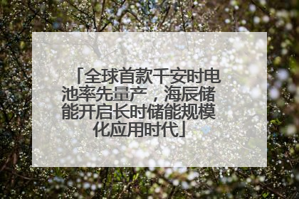 全球首款千安时电池率先量产，海辰储能开启长时储能规模化应用时代