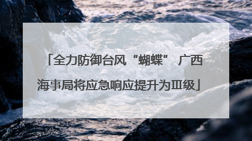 全力防御台风“蝴蝶” 广西海事局将应急响应提升为Ⅲ级