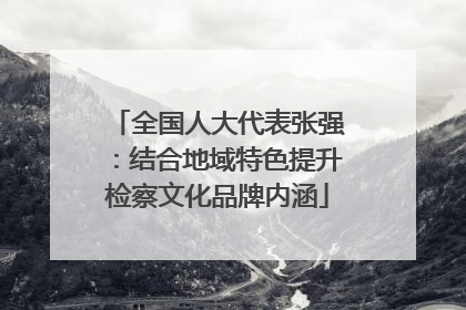 全国人大代表张强：结合地域特色提升检察文化品牌内涵
