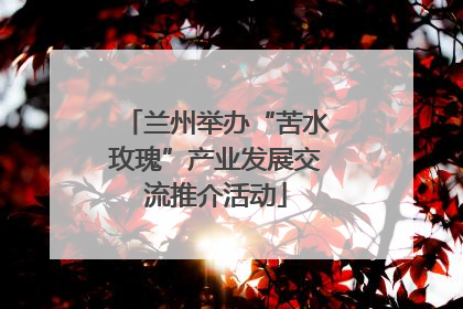 兰州举办“苦水玫瑰”产业发展交流推介活动