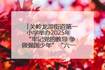 关岭龙潭街道第一小学举办2025年“牢记党的教导 争做强国少年”“六一”文艺汇演活动