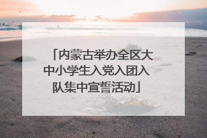 内蒙古举办全区大中小学生入党入团入队集中宣誓活动