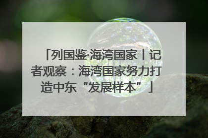 列国鉴·海湾国家丨记者观察：海湾国家努力打造中东“发展样本”