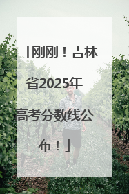 刚刚！吉林省2025年高考分数线公布！