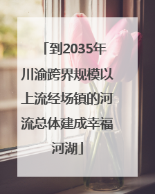 到2035年川渝跨界规模以上流经场镇的河流总体建成幸福河湖
