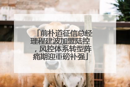 前朴道征信总经理程建波加盟陆控，风控体系转型阵痛期迎重磅补强