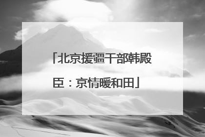 北京援疆干部韩殿臣：京情暖和田