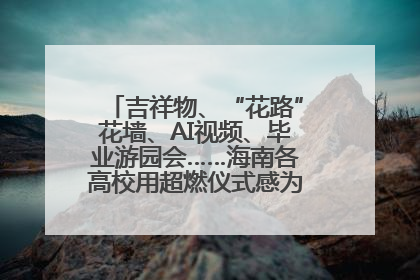 吉祥物、“花路”花墙、AI视频、毕业游园会……海南各高校用超燃仪式感为学子青春“存档”