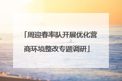 周迎春率队开展优化营商环境整改专题调研
