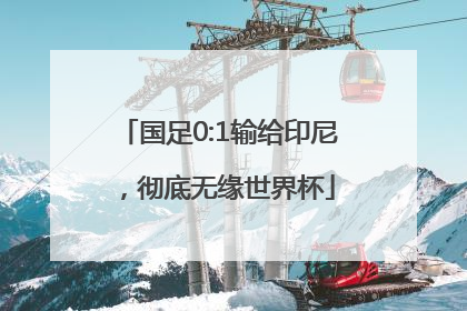 国足0:1输给印尼，彻底无缘世界杯