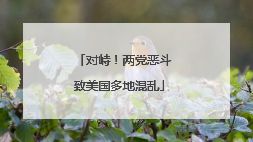 对峙！两党恶斗致美国多地混乱