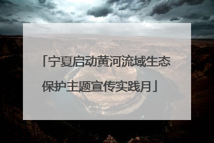 宁夏启动黄河流域生态保护主题宣传实践月