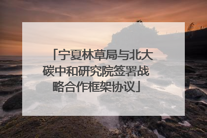 宁夏林草局与北大碳中和研究院签署战略合作框架协议