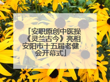 安职原创中医操《灵兰古今》亮相安阳市十五届老健会开幕式