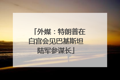 外媒：特朗普在白宫会见巴基斯坦陆军参谋长