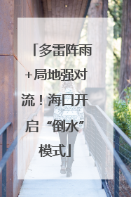 多雷阵雨+局地强对流！海口开启“倒水”模式