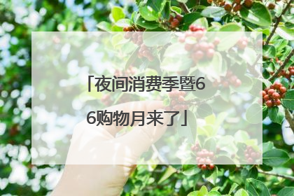 夜间消费季暨66购物月来了