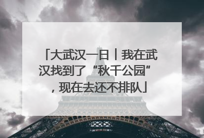 大武汉一日︱我在武汉找到了“秋千公园”，现在去还不排队