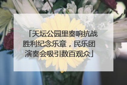 天坛公园里奏响抗战胜利纪念乐章，民乐团演奏会吸引数百观众