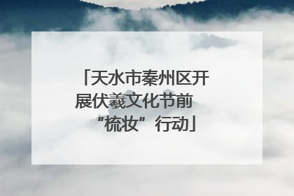 天水市秦州区开展伏羲文化节前 “梳妆”行动