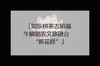 如东栟茶古镇端午解锁农文旅融合“新花样”