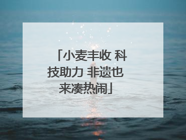 小麦丰收 科技助力 非遗也来凑热闹