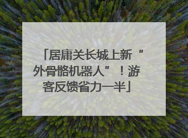 居庸关长城上新“外骨骼机器人”！游客反馈省力一半