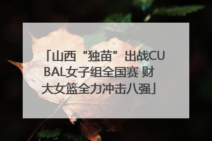 山西“独苗”出战CUBAL女子组全国赛 财大女篮全力冲击八强