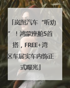 岚图汽车“听劝”！鸿蒙座舱5首搭，FREE+湾区车展实车内饰正式曝光