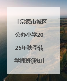 常德市城区公办小学2025年秋季转学插班须知