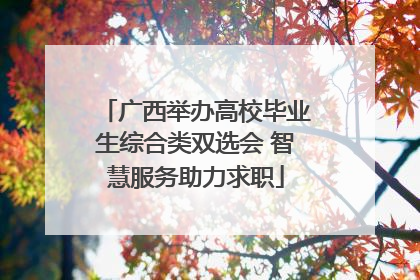 广西举办高校毕业生综合类双选会 智慧服务助力求职