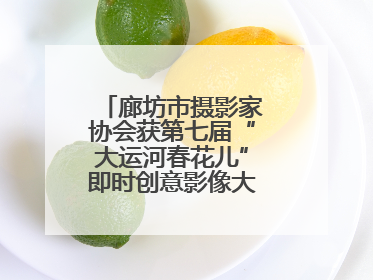 廊坊市摄影家协会获第七届“大运河春花儿”即时创意影像大赛优秀组织奖