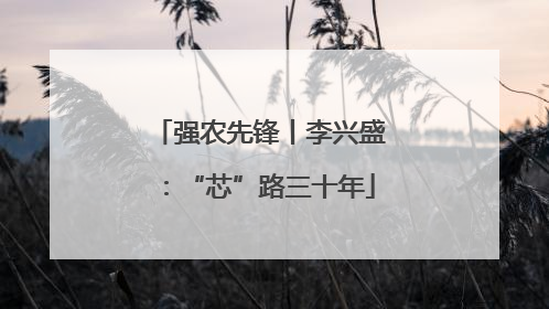 强农先锋丨李兴盛：“芯”路三十年