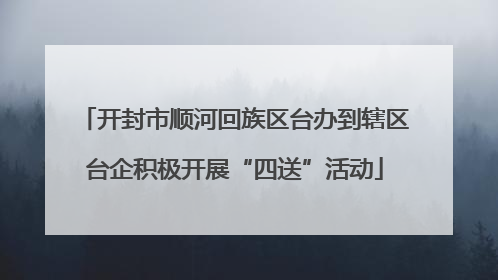 开封市顺河回族区台办到辖区台企积极开展“四送”活动