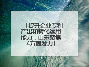 提升企业专利产出和转化运用能力，山东聚焦4方面发力