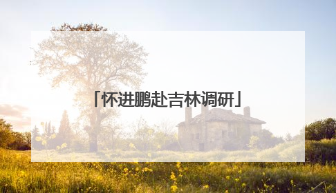 怀进鹏赴吉林调研