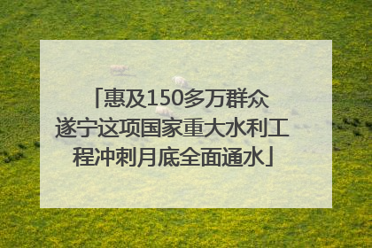 惠及150多万群众 遂宁这项国家重大水利工程冲刺月底全面通水
