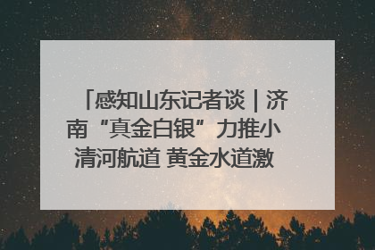 感知山东记者谈｜济南“真金白银”力推小清河航道 黄金水道激活区域经济新动能