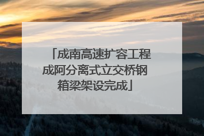 成南高速扩容工程成阿分离式立交桥钢箱梁架设完成
